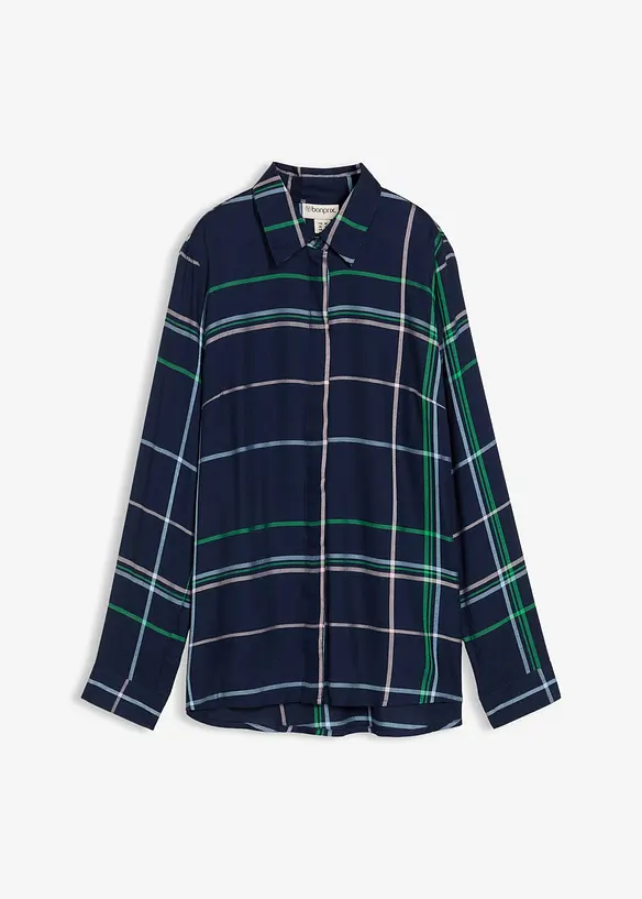 Longbluse aus fließender Viskose, bonprix