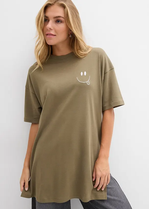 Oversize-Longshirt aus reiner Bio-Baumwolle, bonprix