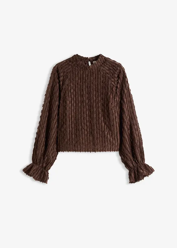 Bluse aus strukturiertem Material, bonprix