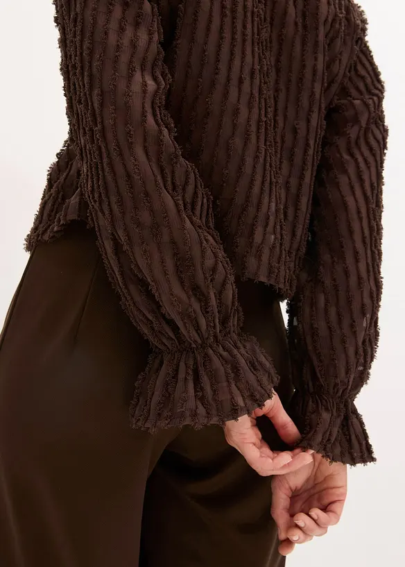 Bluse aus strukturiertem Material, bonprix