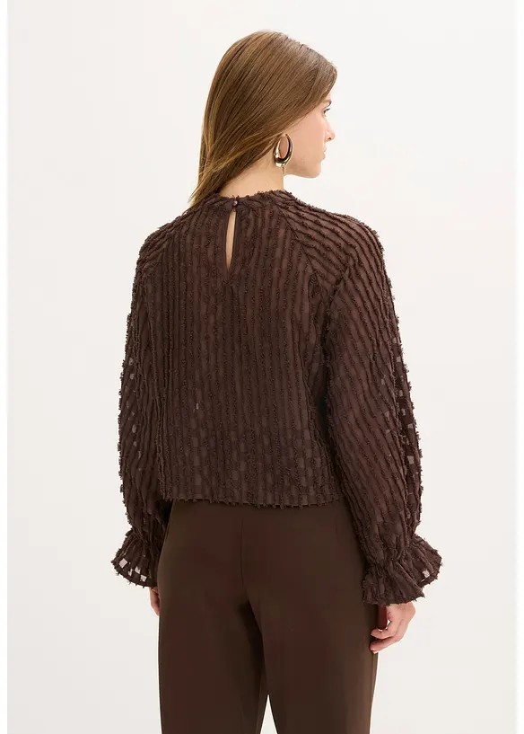Bluse aus strukturiertem Material, bonprix