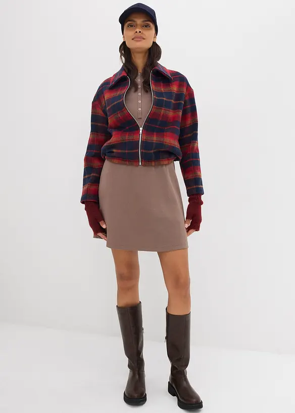 Rippkleid aus elastischem Baumwoll-Mix, bonprix