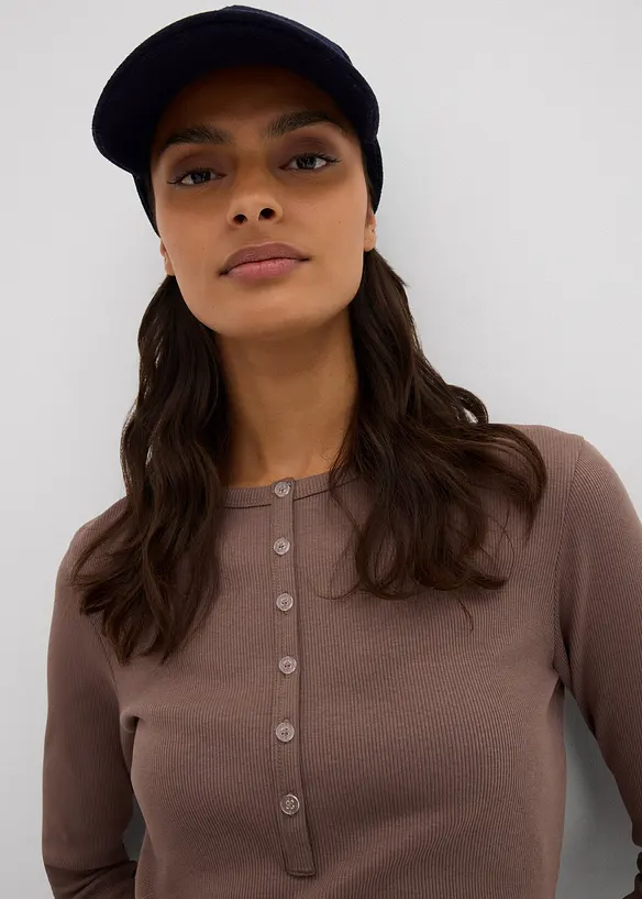 Rippkleid aus elastischem Baumwoll-Mix, bonprix