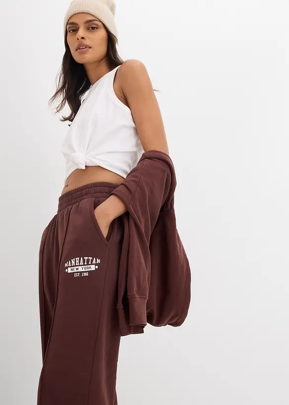 Pantalon en molleton 100% coton, bonprix