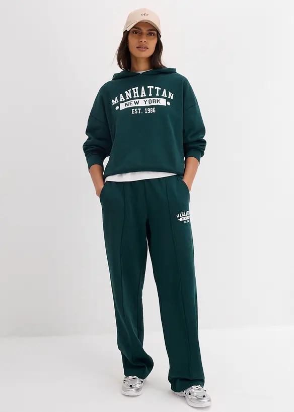 Sweat oversize à capuche 100% coton, bonprix