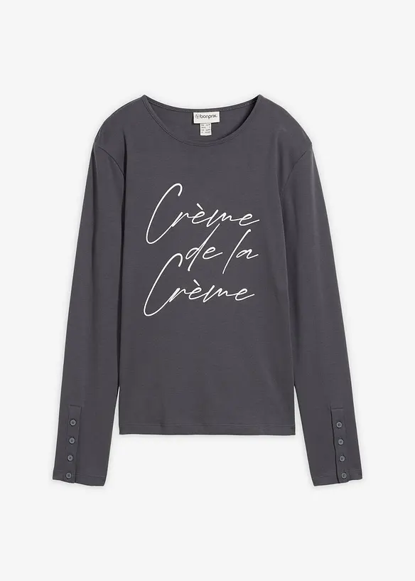 T-shirt manches longues 100% coton, bonprix