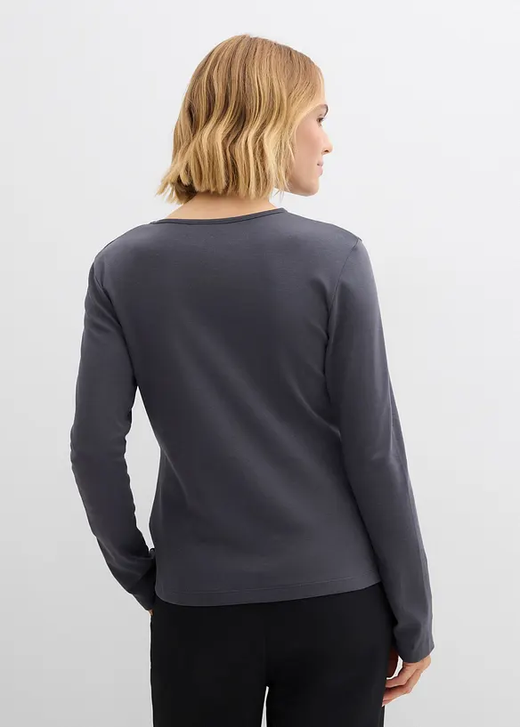 T-shirt manches longues 100% coton, bonprix