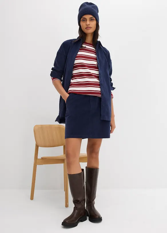 T-shirt manches longues oversize 100% coton, bonprix