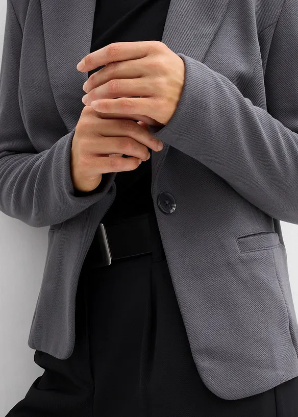 Sweatblazer mit fließender Viskose, bonprix