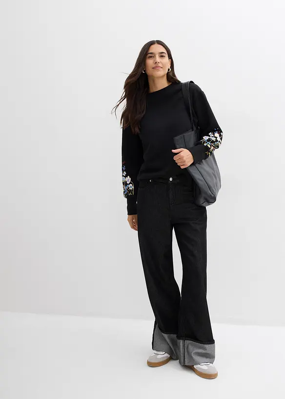 Sweat en coton mélangé, bonprix