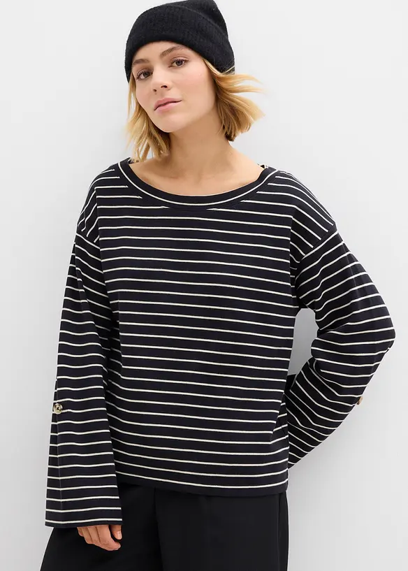 Sweat oversize 100% coton, bonprix