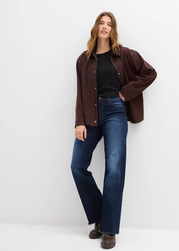 Geripptes Thermoshirt, bonprix