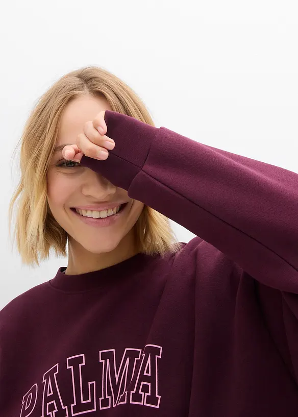 Oversize-Sweatshirt aus Baumwoll-Mix, bonprix