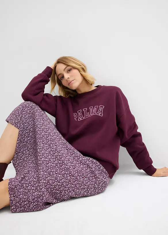 Oversize-Sweatshirt aus Baumwoll-Mix, bonprix
