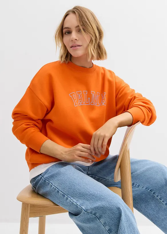 Oversize-Sweatshirt aus Baumwoll-Mix, bonprix