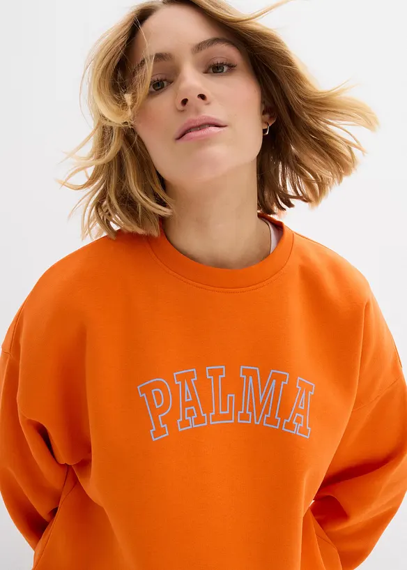 Oversize-Sweatshirt aus Baumwoll-Mix, bonprix