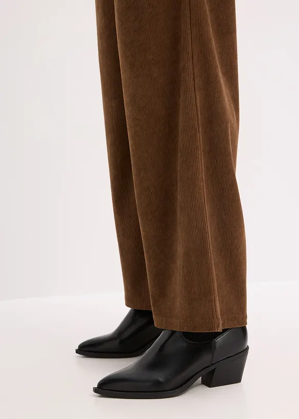 Cordhose mit weitem Bein, bonprix