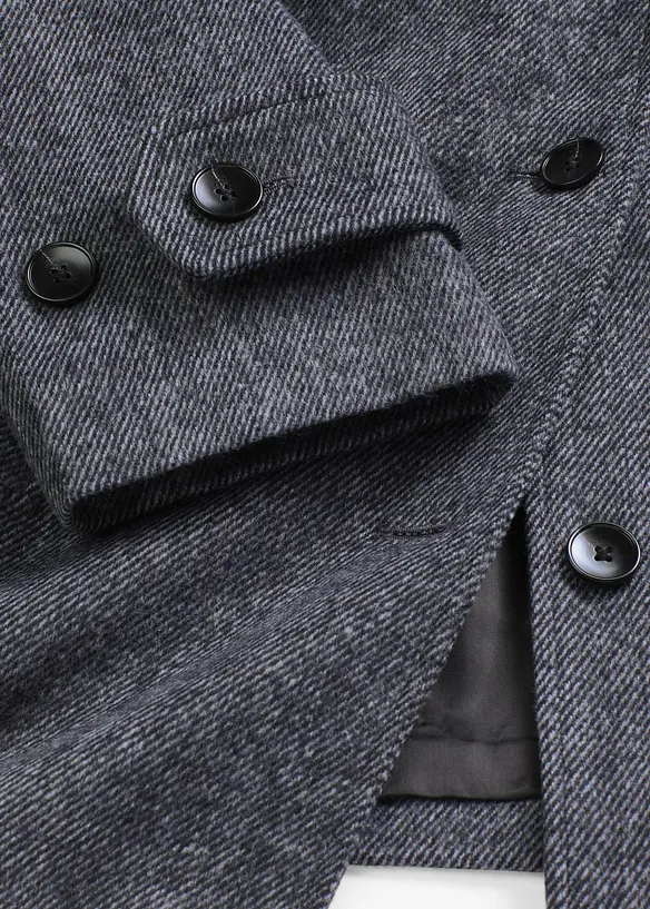Lange Cabanjacke in Wolloptik, bonprix