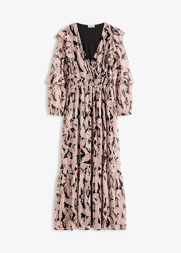 Chiffonkleid mit Volants, bonprix
