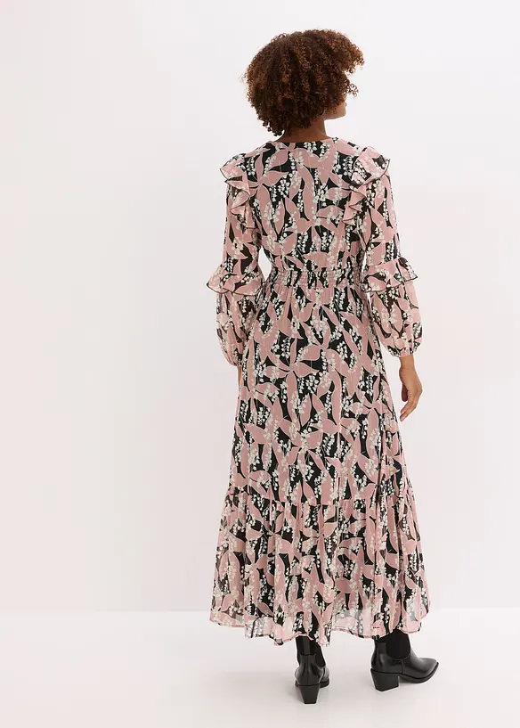 Chiffonkleid mit Volants, bonprix