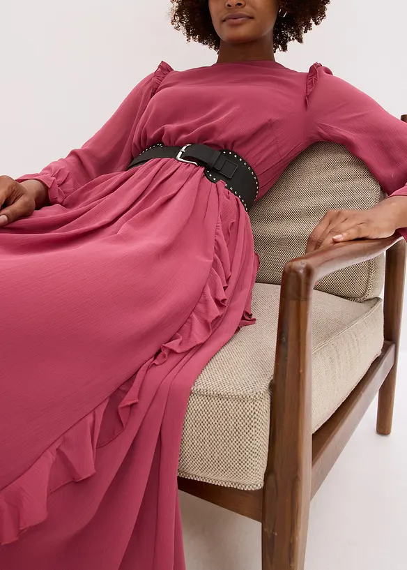 Chiffonkleid mit Volants, bonprix