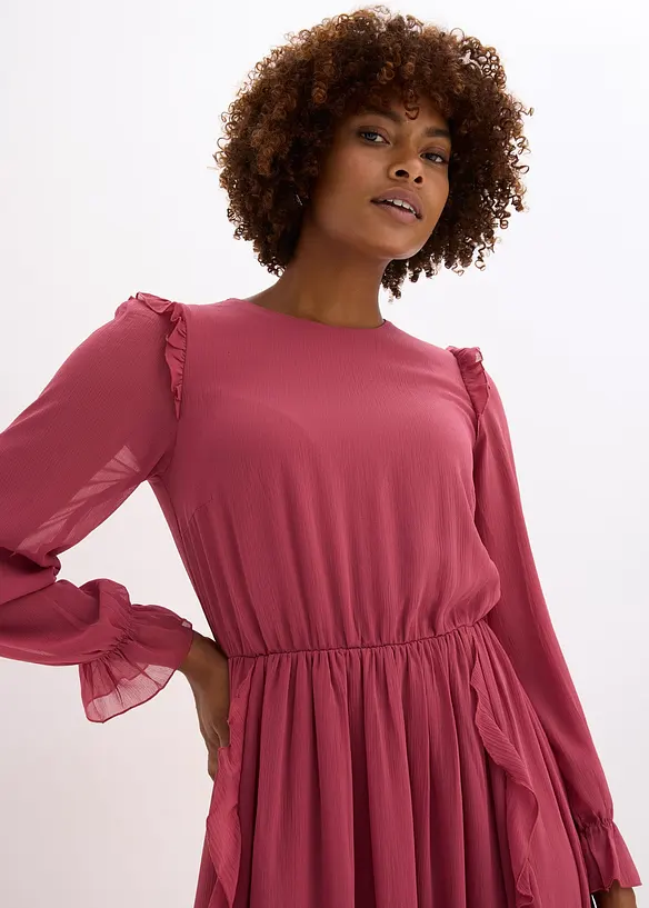Chiffonkleid mit Volants, bonprix