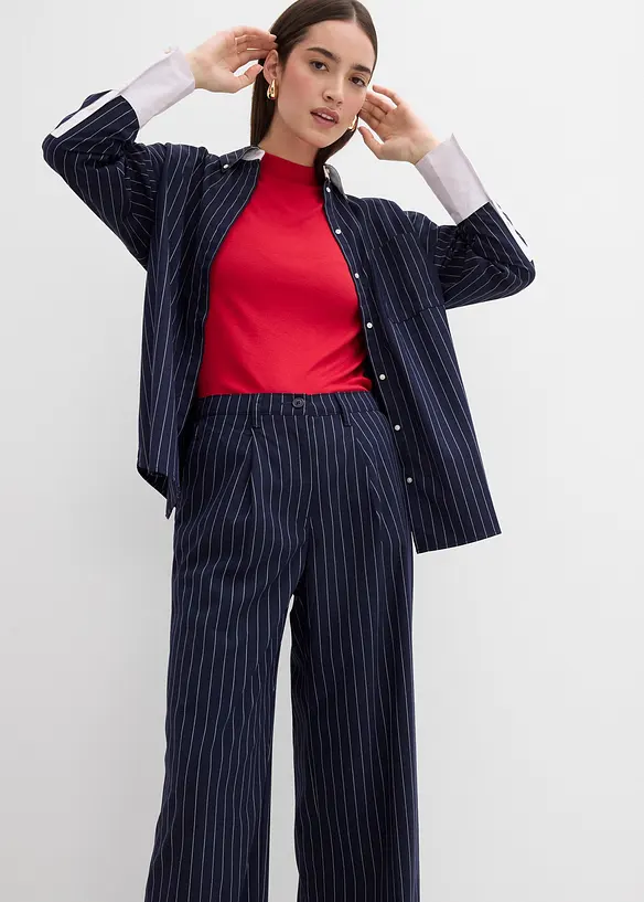 Pantalon à pinces en viscose mélangée, bonprix