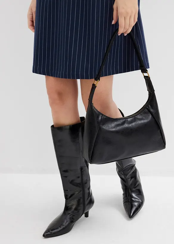Nadelstreifen Minikleid aus Viskose-Mix, bonprix