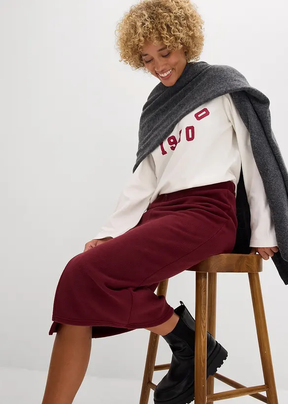 Midirock aus Polarfleece, bonprix