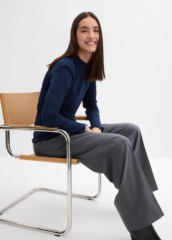 Rippshirt mit Raffung, bonprix