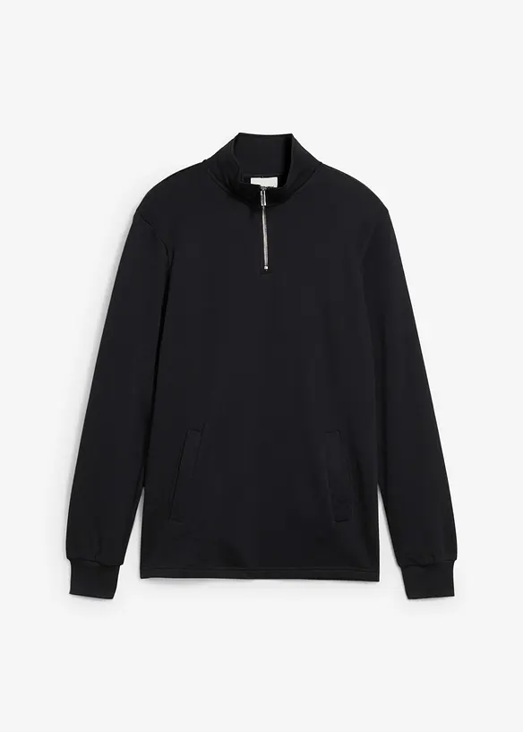 Sweatshirt mit praktischen Taschen und geradem Saum aus reiner Bio-Baumwolle, bonprix