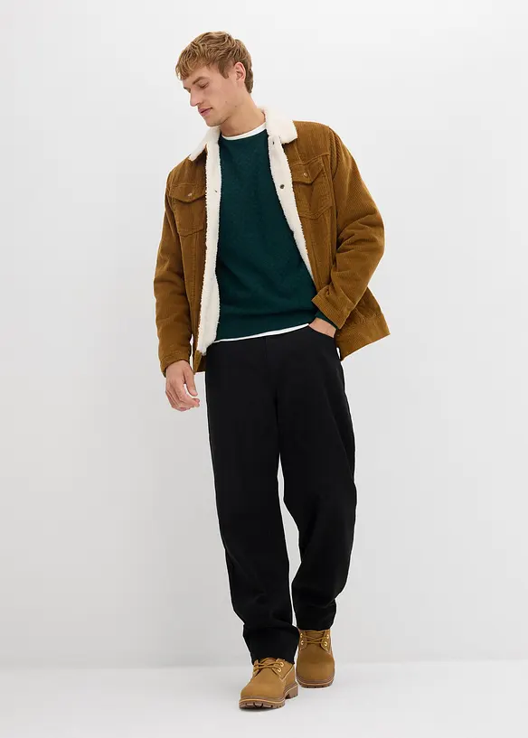 Pull en fine maille avec laine mérinos, bonprix