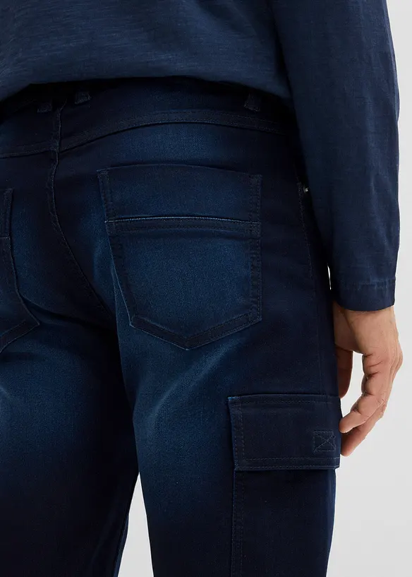 Jean cargo Regular à taille élastiquée, droit, bonprix