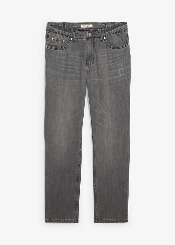 Jean droit et Regular à taille élastiquée, 100% coton, bonprix