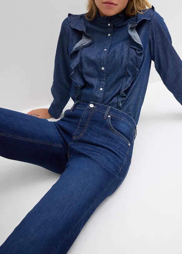 Flared-Jeans Mid Waist, bonprix