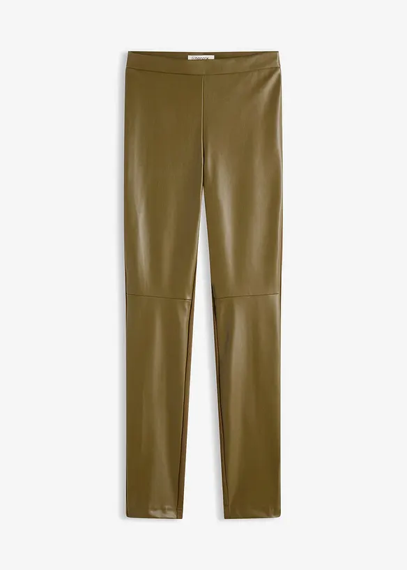 Lederimitat-Hose im Punto di Roma Mix, bonprix