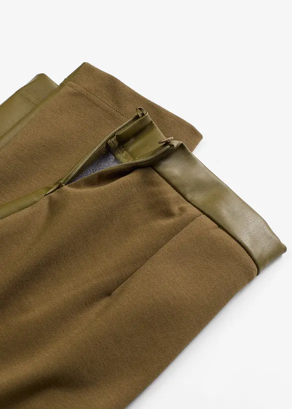 Lederimitat-Hose im Punto di Roma Mix, bonprix