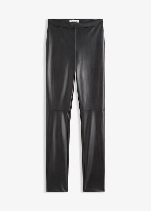 Lederimitat-Hose im Punto di Roma Mix, bonprix