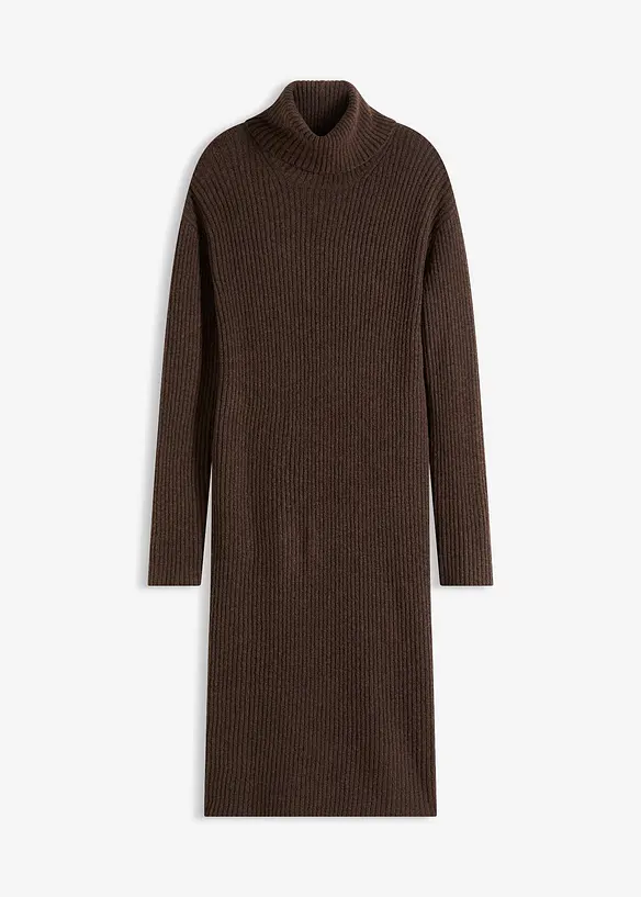 Rollkragen Rippstrickkleid, bonprix