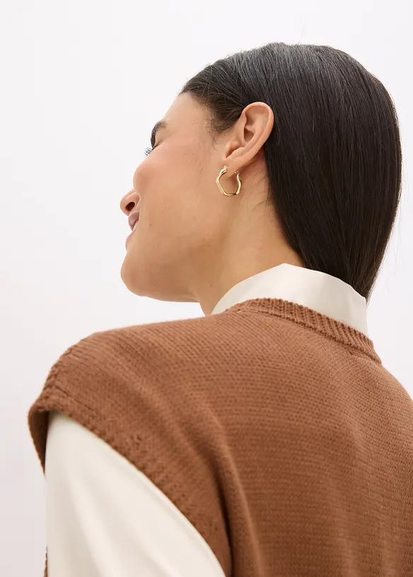 Pull sans manches en coton mélangé, bonprix