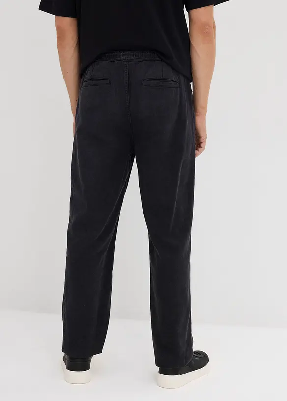 Pantalon taille extensible fuselé en twill 100% coton, bonprix