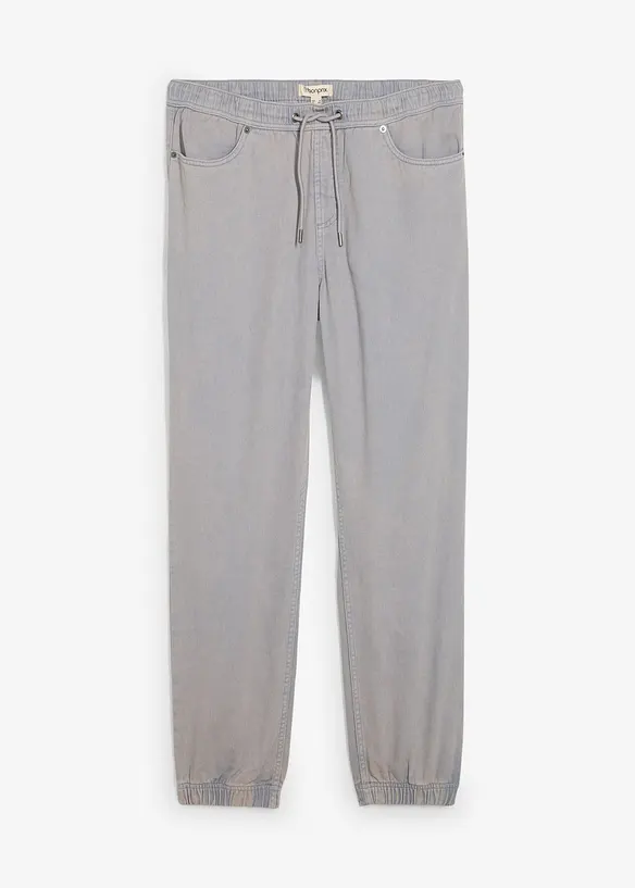 Pantalon taille extensible fuselé en twill 100% coton, bonprix