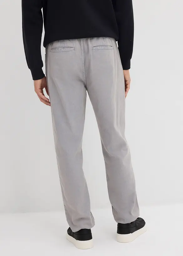 Pantalon taille extensible fuselé en twill 100% coton, bonprix