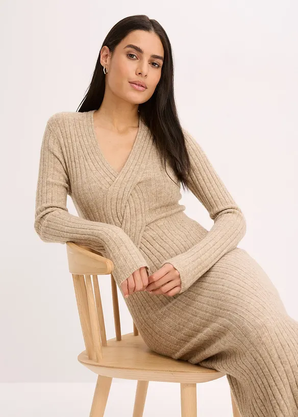 Robe pull contenant de la laine, bonprix
