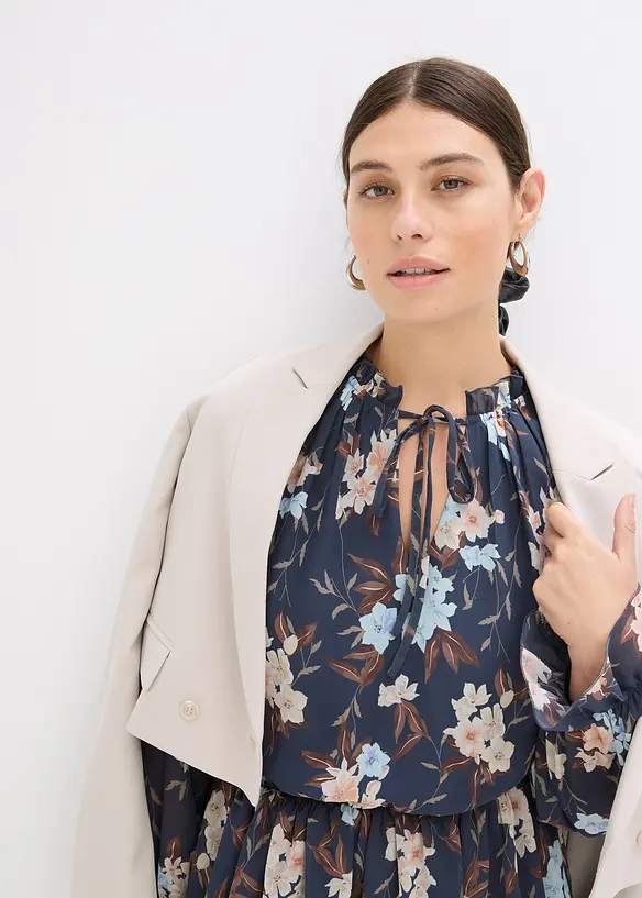 Robe en voile imprimé, bonprix
