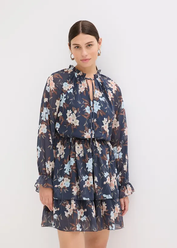 Robe en voile imprimé, bonprix