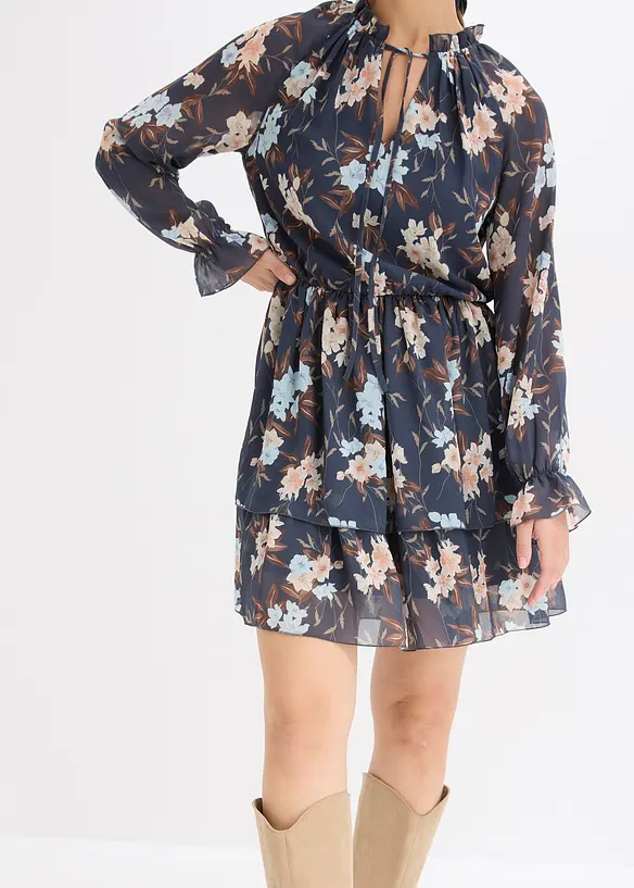 Robe en voile imprimé, bonprix