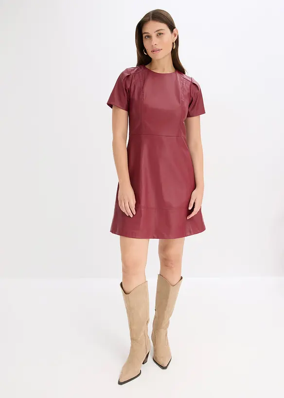 Robe courte enduite, bonprix