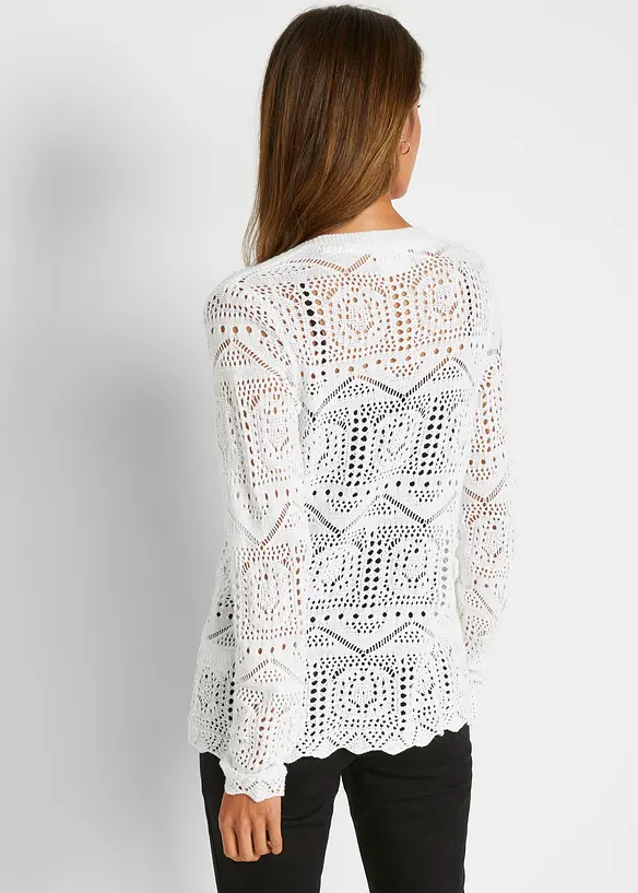 Ajour-Strickjacke, bonprix