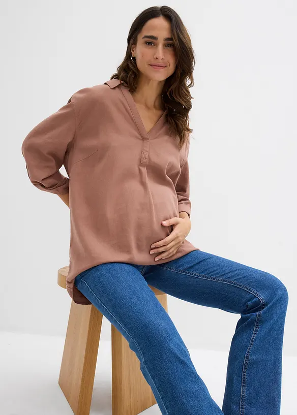 Umstandsjeans mit Bio-Baumwolle, leicht ausgestelltes Bein, bonprix